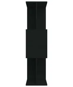 vidaXL Book Cabinet/Room Divider High Gloss Black 80x24x96 cm Chipboard