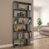 vidaXL Book Cabinet/Room Divider Grey 80x24x192 cm Chipboard