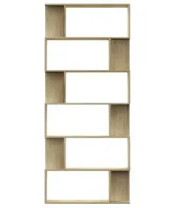 vidaXL Book Cabinet/Room Divider Sonoma Oak 80x24x192 cm Chipboard