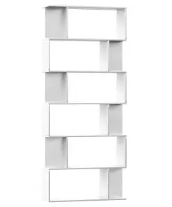 vidaXL Book Cabinet/Room Divider High Gloss White 80x24x192 cm Chipboard