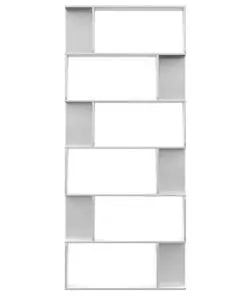 vidaXL Book Cabinet/Room Divider High Gloss White 80x24x192 cm Chipboard