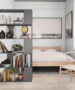 vidaXL Book Cabinet/Room Divider Grey 80x24x159 cm Chipboard