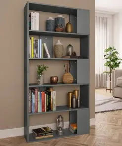 vidaXL Book Cabinet/Room Divider Grey 80x24x159 cm Chipboard