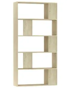 vidaXL Book Cabinet/Room Divider Sonoma Oak 80x24x159 cm Chipboard