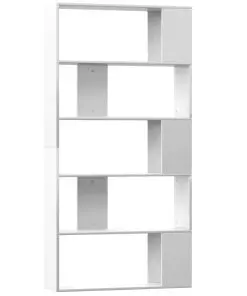 vidaXL Book Cabinet/Room Divider High Gloss White 80x24x159cm Chipboard