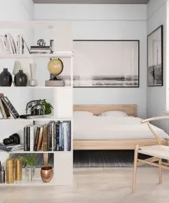 vidaXL Book Cabinet/Room Divider High Gloss White 80x24x159cm Chipboard