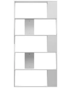 vidaXL Book Cabinet/Room Divider High Gloss White 80x24x159cm Chipboard