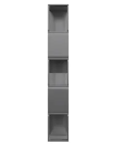 vidaXL Book Cabinet/Room Divider High Gloss Grey 80x24x159 cm Chipboard