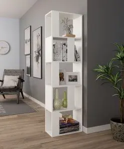 vidaXL Book Cabinet/Room Divider White 45x24x159 cm Chipboard