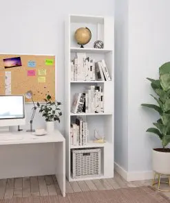 vidaXL Book Cabinet/Room Divider White 45x24x159 cm Chipboard