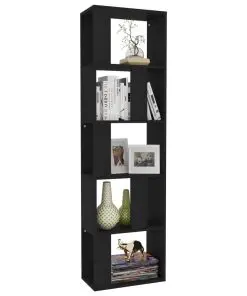 vidaXL Book Cabinet/Room Divider Black 45x24x159 cm Chipboard