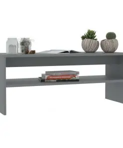 vidaXL Coffee Table Grey 100x40x40 cm Chipboard