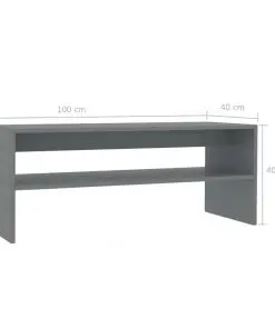 vidaXL Coffee Table Grey 100x40x40 cm Chipboard