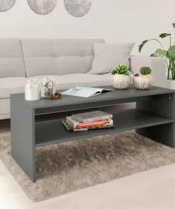 vidaXL Coffee Table Grey 100x40x40 cm Chipboard