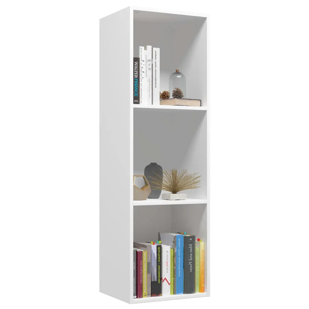 vidaXL Book Cabinet/TV Cabinet White 36x30x114 cm Chipboard