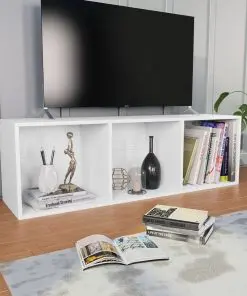 vidaXL Book Cabinet/TV Cabinet White 36x30x114 cm Chipboard