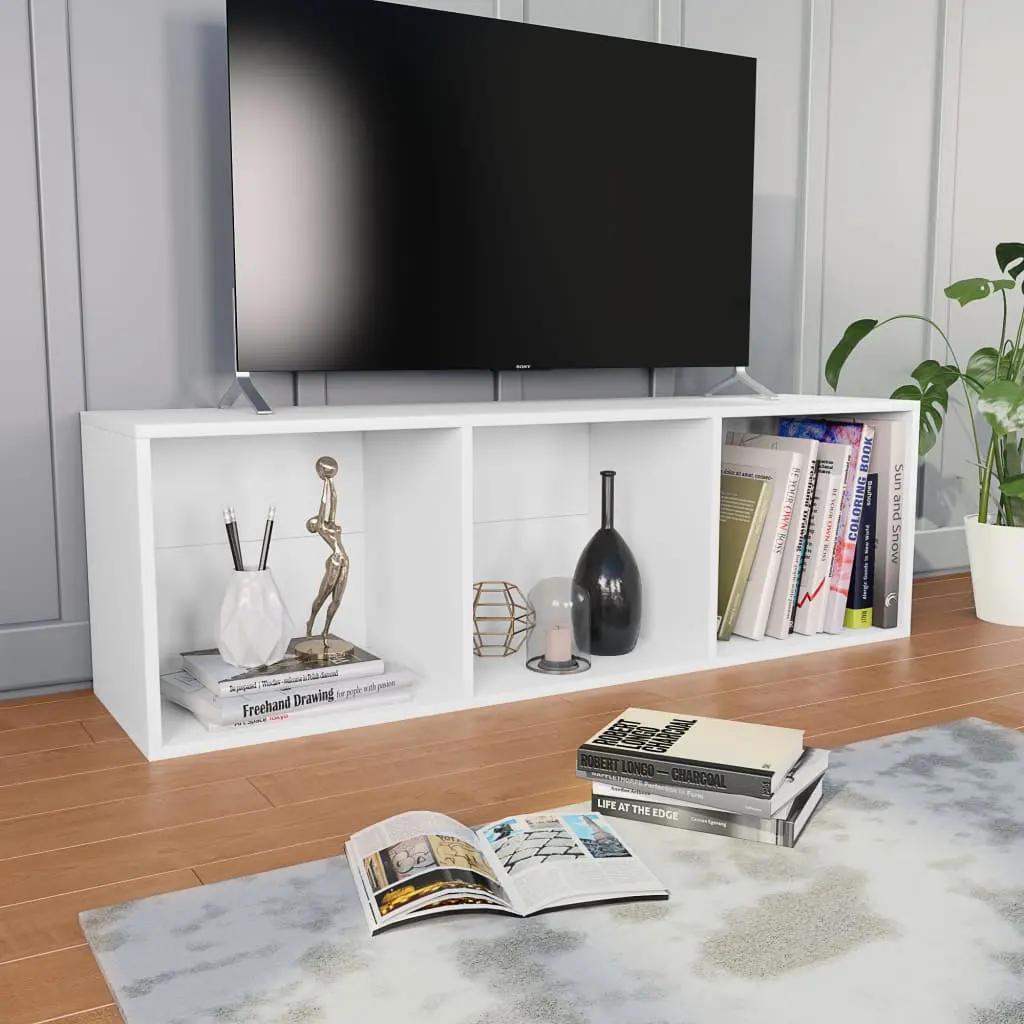 vidaXL Book Cabinet/TV Cabinet White 36x30x114 cm Chipboard