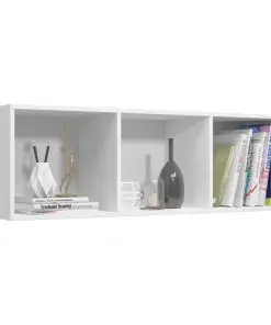 vidaXL Book Cabinet/TV Cabinet White 36x30x114 cm Chipboard