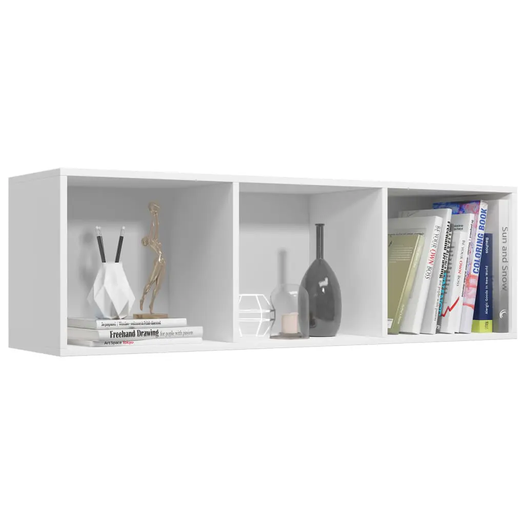 vidaXL Book Cabinet/TV Cabinet White 36x30x114 cm Chipboard