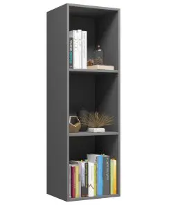 vidaXL Book Cabinet/TV Cabinet Grey 36x30x114 cm Chipboard