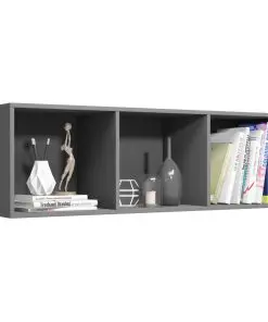 vidaXL Book Cabinet/TV Cabinet Grey 36x30x114 cm Chipboard