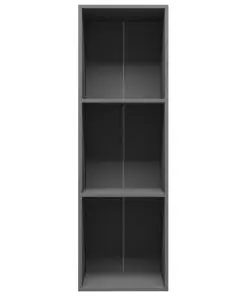 vidaXL Book Cabinet/TV Cabinet Grey 36x30x114 cm Chipboard