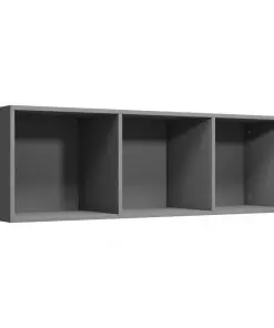 vidaXL Book Cabinet/TV Cabinet Grey 36x30x114 cm Chipboard