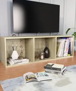 vidaXL Book Cabinet/TV Cabinet Sonoma Oak 36x30x114 cm Chipboard