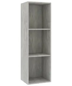 vidaXL Book Cabinet/TV Cabinet Concrete Grey 36x30x114 cm Chipboard