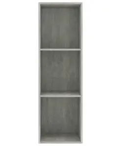 vidaXL Book Cabinet/TV Cabinet Concrete Grey 36x30x114 cm Chipboard
