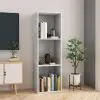 vidaXL Book Cabinet/TV Cabinet Concrete Grey 36x30x114 cm Chipboard
