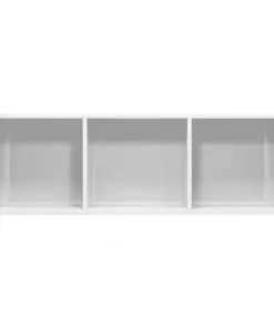 vidaXL Book Cabinet/TV Cabinet High Gloss White 36x30x114 cm Chipboard