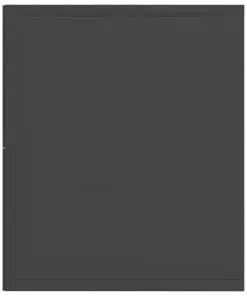 vidaXL Book Cabinet/TV Cabinet High Gloss Grey 36x30x114 cm Chipboard