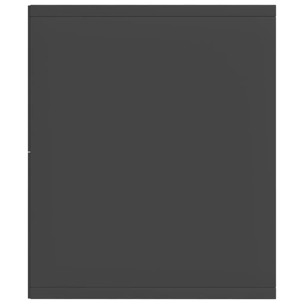 vidaXL Book Cabinet/TV Cabinet High Gloss Grey 36x30x114 cm Chipboard