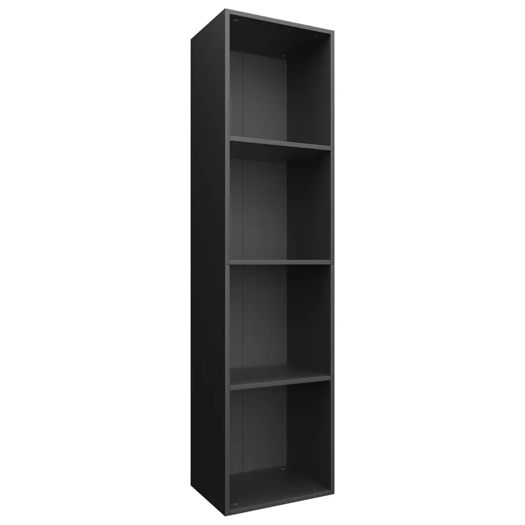 vidaXL Book Cabinet/TV Cabinet Black 36x30x143 cm Chipboard