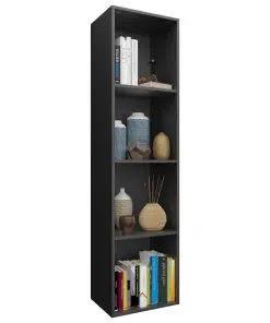 vidaXL Book Cabinet/TV Cabinet Black 36x30x143 cm Chipboard
