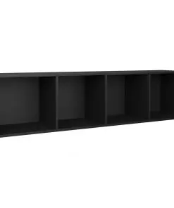 vidaXL Book Cabinet/TV Cabinet Black 36x30x143 cm Chipboard