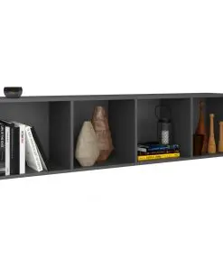 vidaXL Book Cabinet/TV Cabinet Grey 36x30x143 cm Chipboard