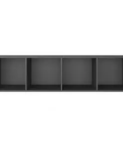 vidaXL Book Cabinet/TV Cabinet Grey 36x30x143 cm Chipboard