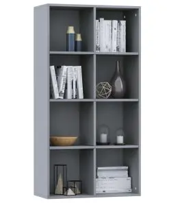 vidaXL Book Cabinet/Sideboard Grey 66x30x130 cm Chipboard