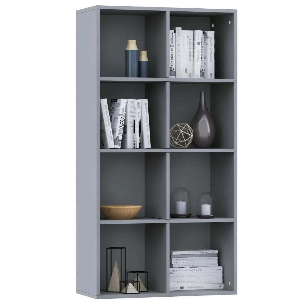 vidaXL Book Cabinet/Sideboard Grey 66x30x130 cm Chipboard