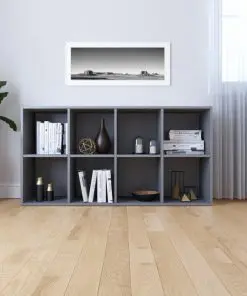 vidaXL Book Cabinet/Sideboard Grey 66x30x130 cm Chipboard