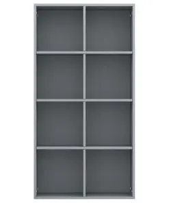 vidaXL Book Cabinet/Sideboard Grey 66x30x130 cm Chipboard