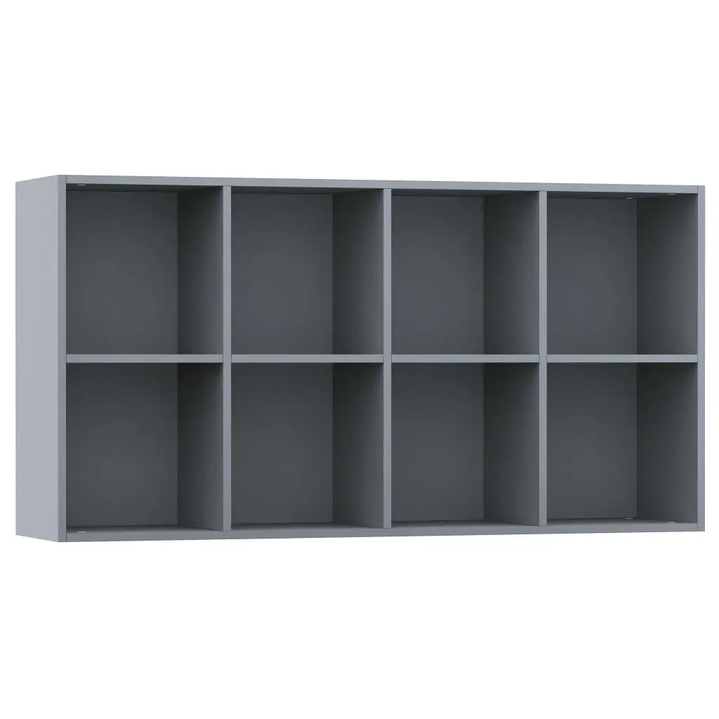 vidaXL Book Cabinet/Sideboard Grey 66x30x130 cm Chipboard