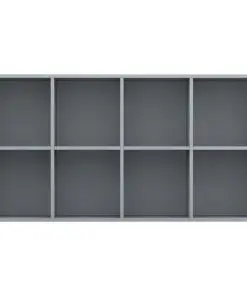 vidaXL Book Cabinet/Sideboard Grey 66x30x130 cm Chipboard