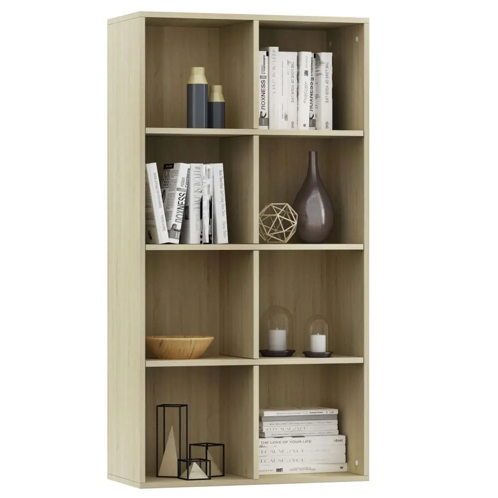 vidaXL Book Cabinet/Sideboard Sonoma Oak 66x30x130 cm Chipboard