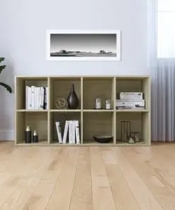 vidaXL Book Cabinet/Sideboard Sonoma Oak 66x30x130 cm Chipboard