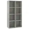 vidaXL Book Cabinet/Sideboard Concrete Grey 66x30x130 cm Chipboard vidaXL Book Cabinet/Sideboard Concrete Grey 66x30x130 cm Chipboard