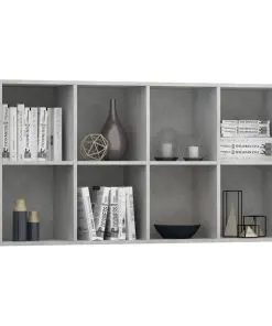 vidaXL Book Cabinet/Sideboard Concrete Grey 66x30x130 cm Chipboard