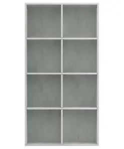 vidaXL Book Cabinet/Sideboard Concrete Grey 66x30x130 cm Chipboard